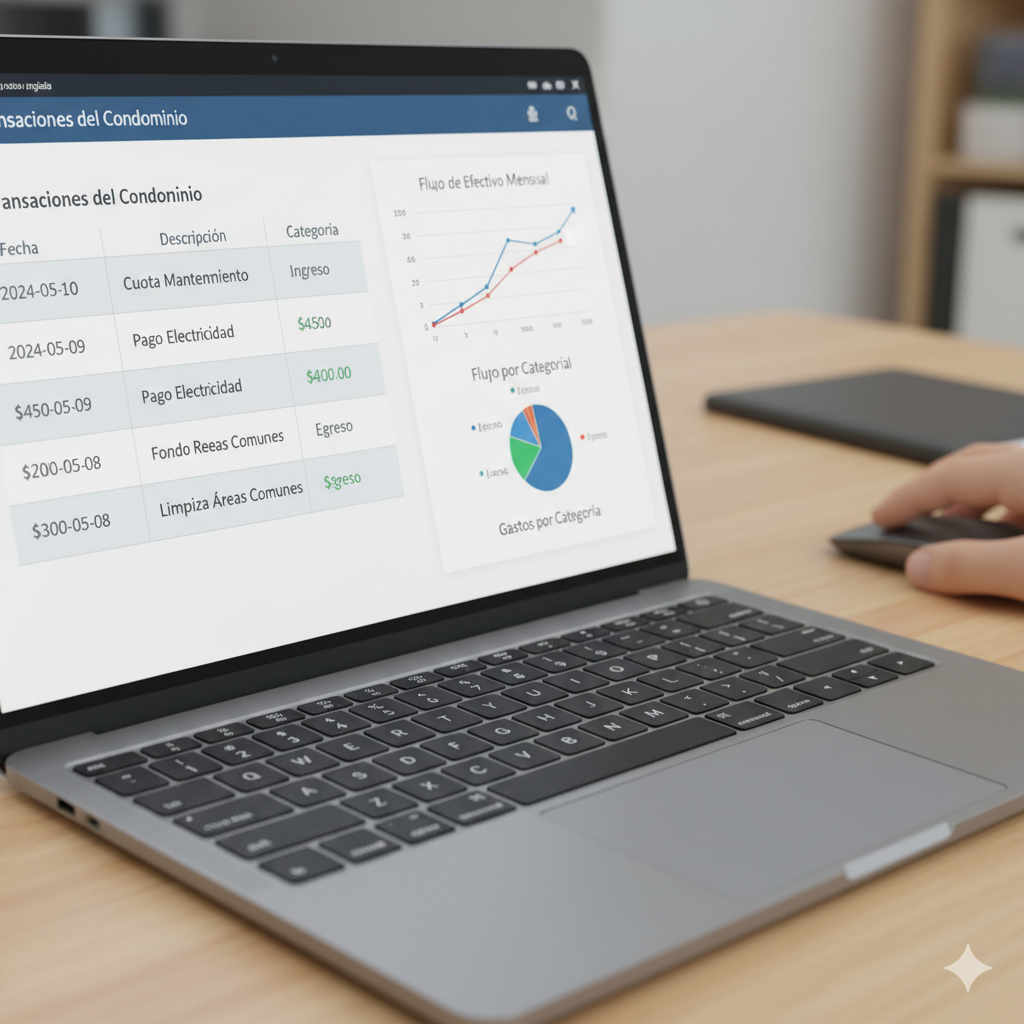 Reporte de Transacciones en CONDOMINIA